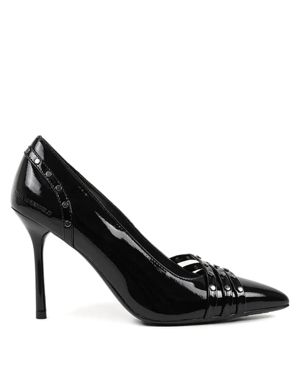 Karl Lagerfeld Black 105Mm Sarabande Studded Pointed Pumps