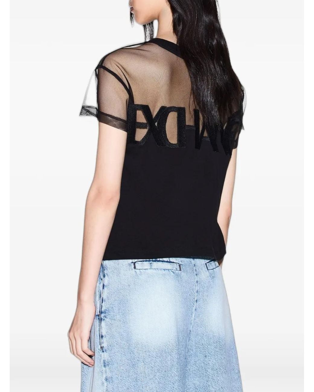 ARMANI EXCHANGE Black Regular Fit T-Shirt