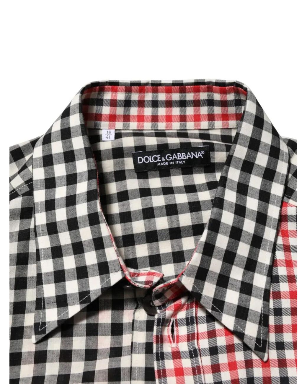 Dolce & Gabbana Kariertes Patchwork-Hemd in Multicolor für Herren