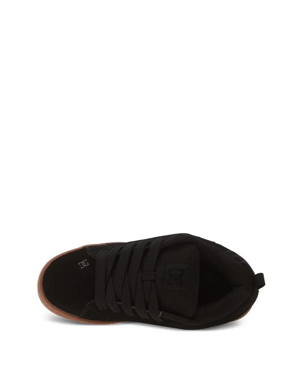 DC Shoes Black Logo-Embossed Gum-Sole Sneakers