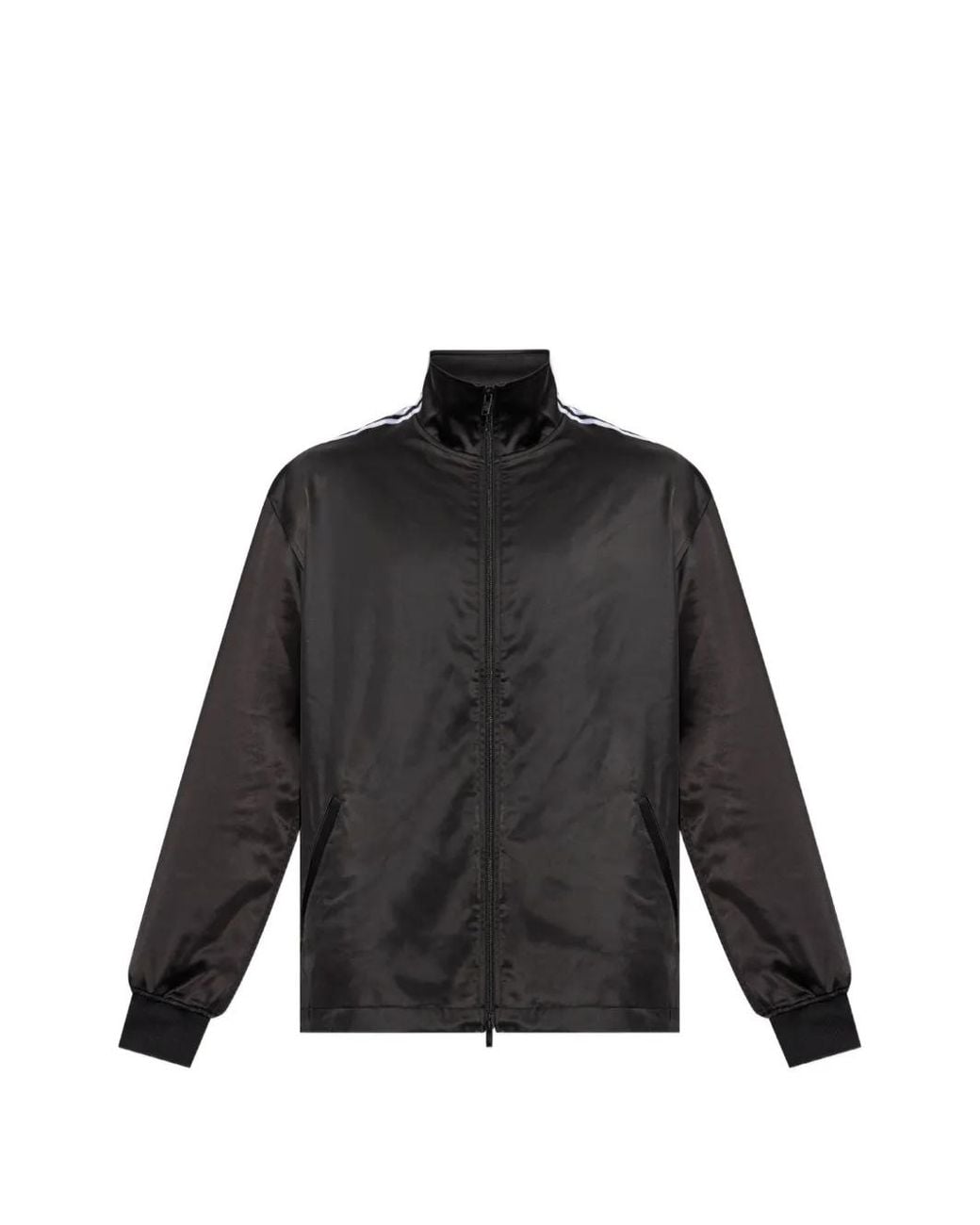 Y-3 Black Satin Gradient 3-Stripes Track Top for men