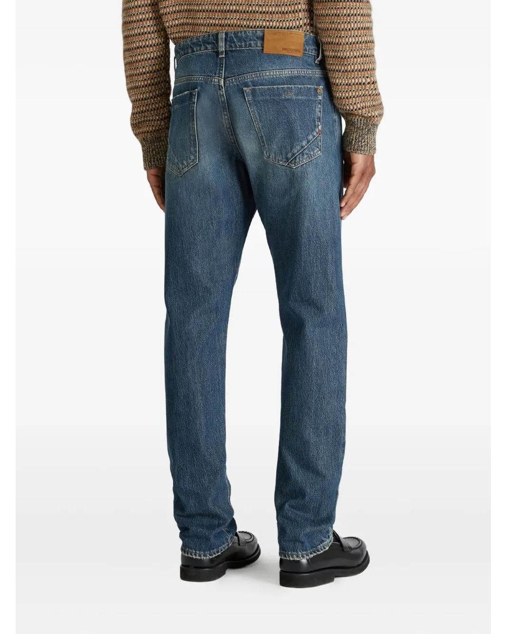 Incotex Blue Five-Pocket Cotton Jeans for men