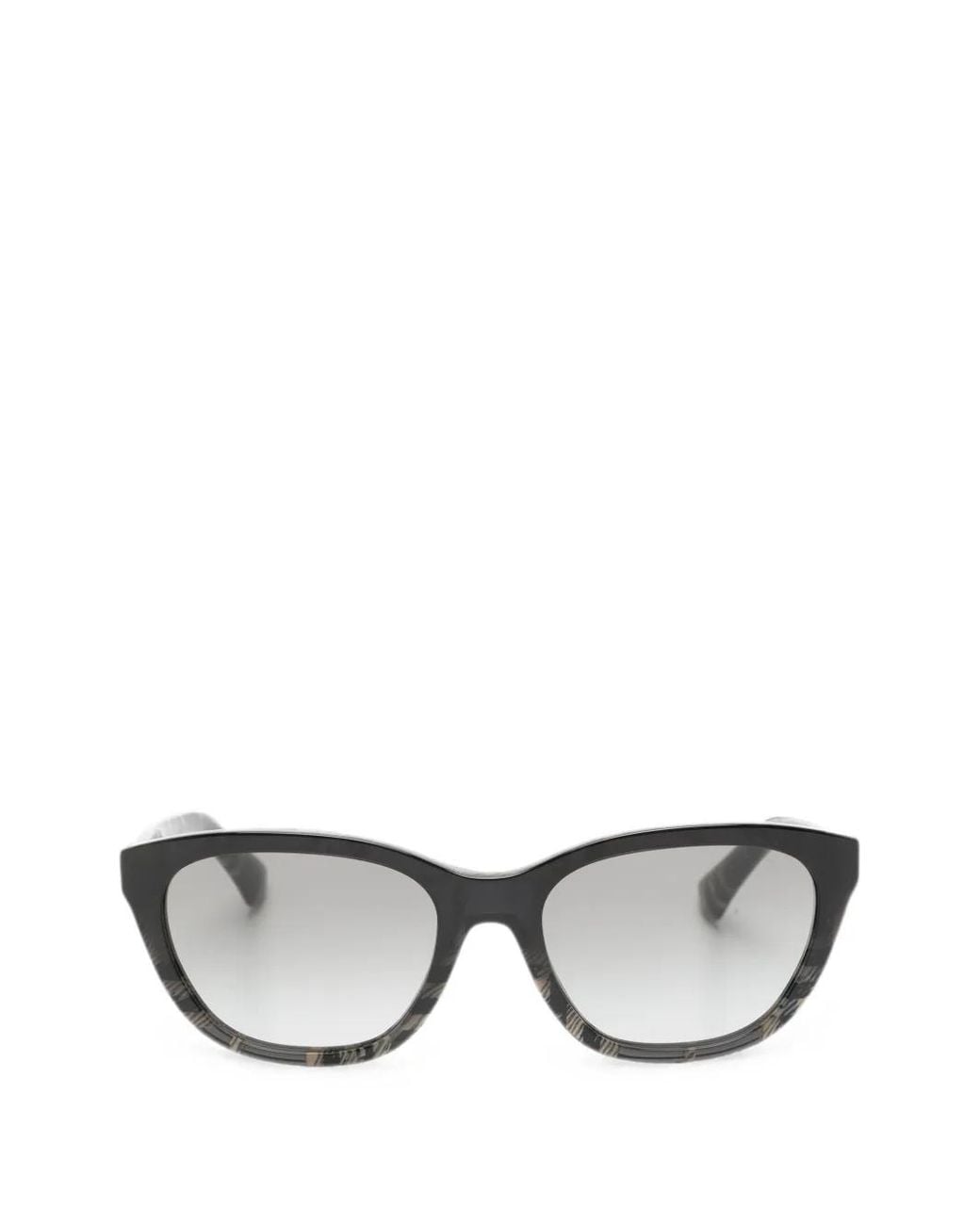 Burberry Gray Check-Pattern Sunglasses
