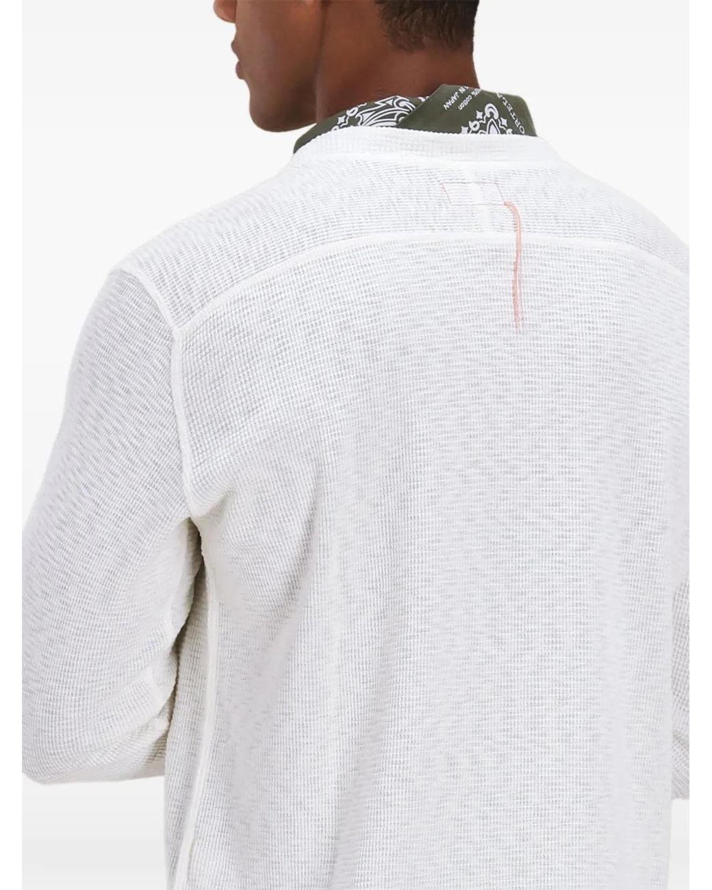 Fortela White Crew-Neck Sweater for men