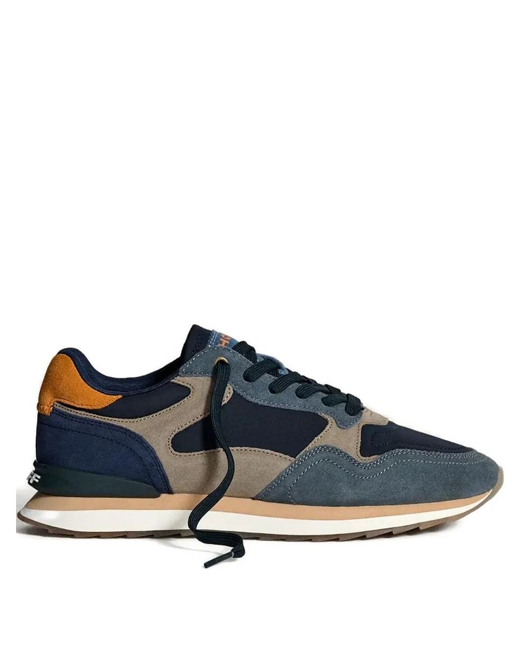 HOFF Blue Lace-Up Panelled Sneakers for men