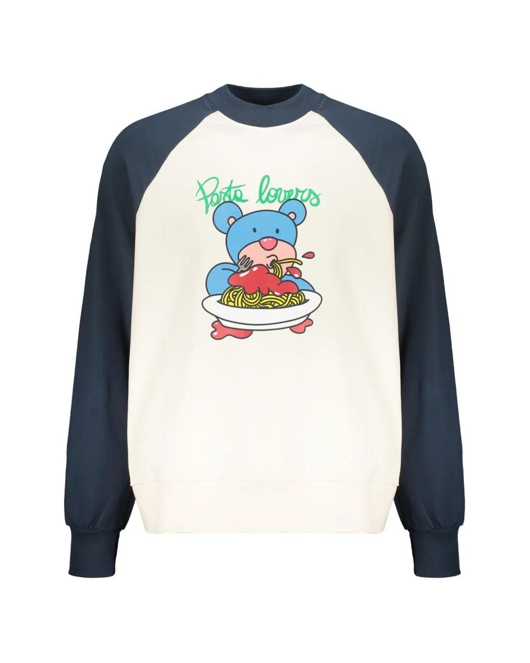 INBETWEENERS Blue Printed-Design Crew-Neck Sweatshirt for men