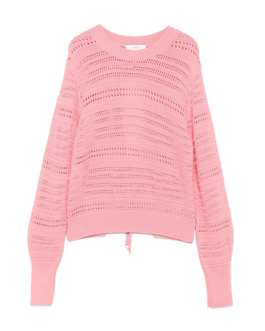 Akep Pink Open-Knit Sweater