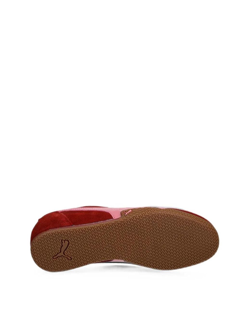 PUMA Red Bella Donna Suede Low-Top Sneakers
