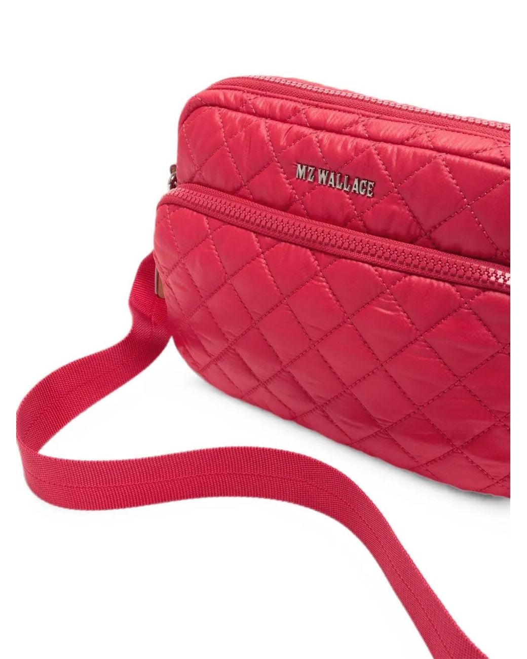 MZ Wallace Red Small Metro Camera Quilted Crossbody Bag