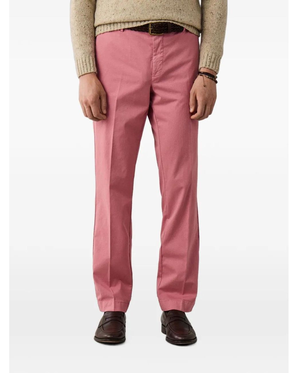 Hackett Pink Sanderson Tailored-Fit Chino Trousers for men