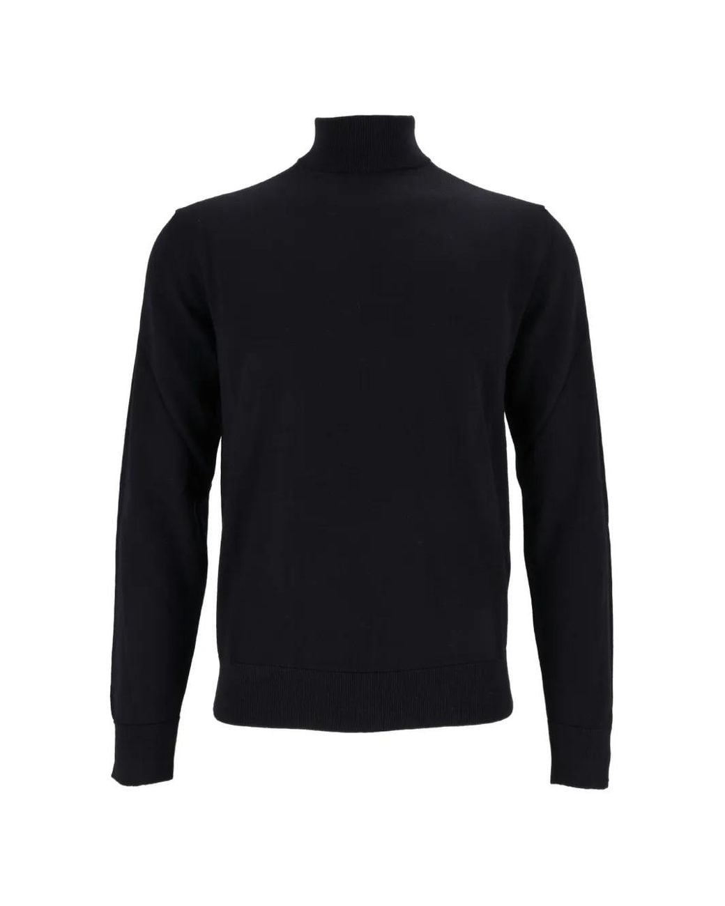 Ballantyne Blue High-Neck Ribbed-Trim Sweater for men