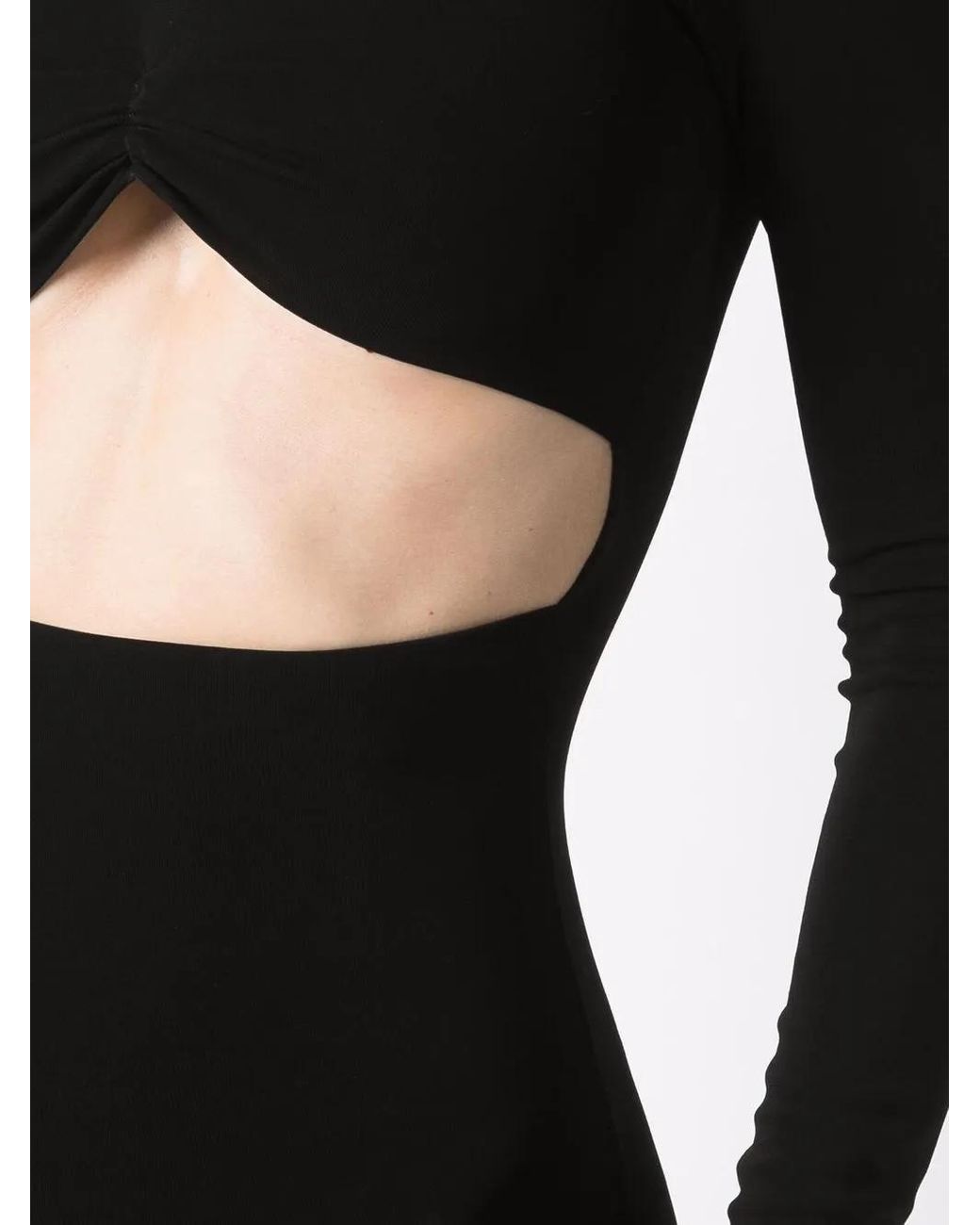 DSquared² Black Cut-Out Pencil Midi Dress