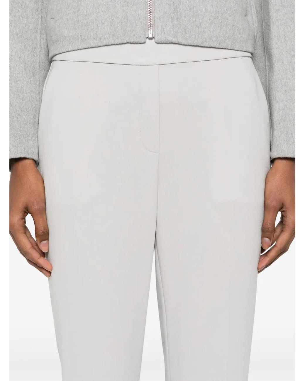 Theory White Treeca Pull-On Trousers