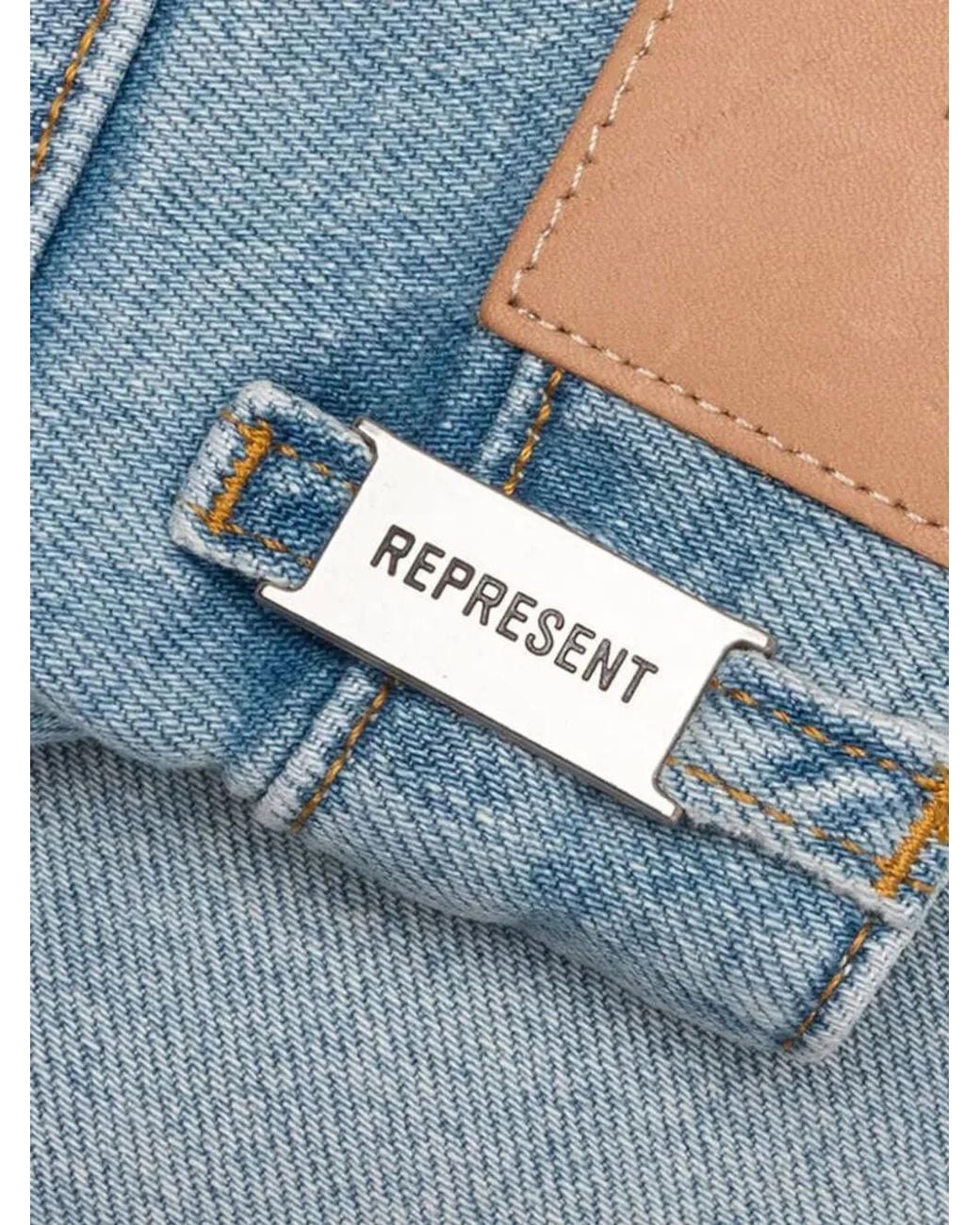 Represent Blue Kick Flare Bootcut Jeans for men