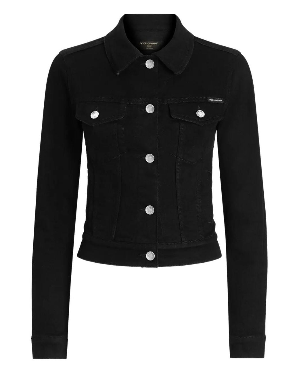 Dolce & Gabbana Black Buttoned Denim Jacket