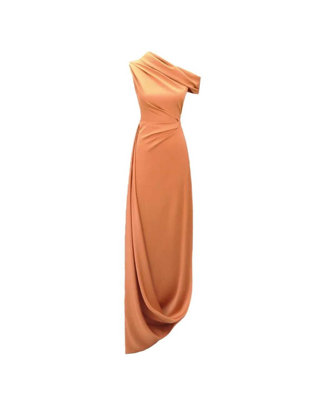 Gemy Maalouf White Asymmetrical Draped Dress