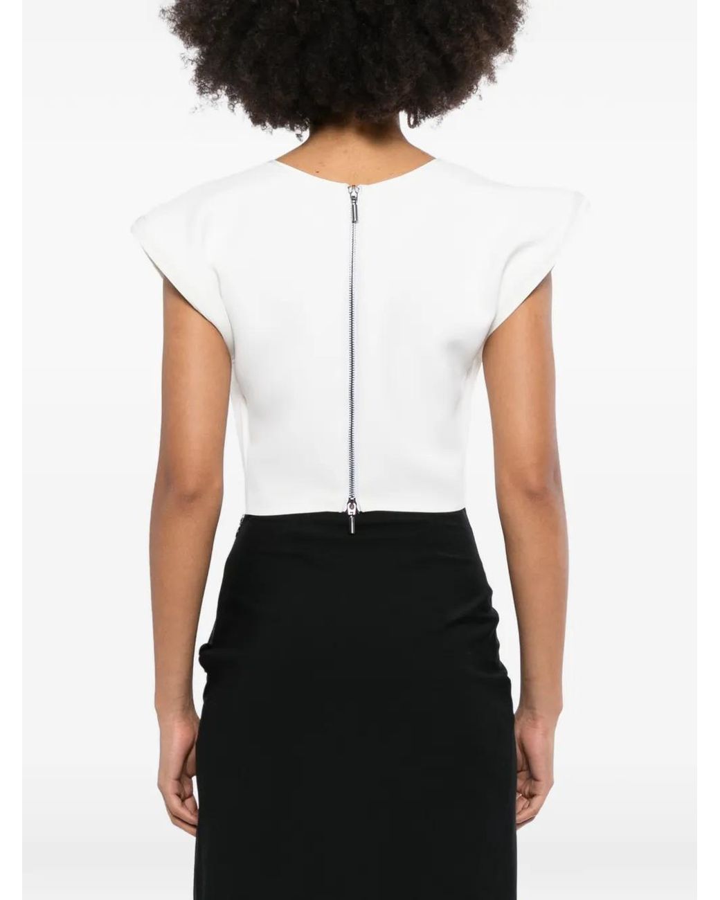 Maticevski White Bonded Combat Top