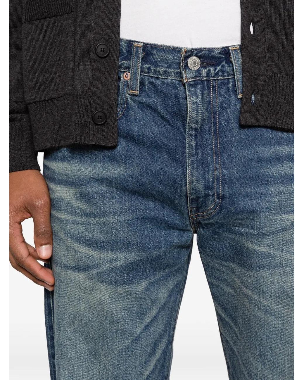 Levi's Blue Logo-Patch Jeans for men