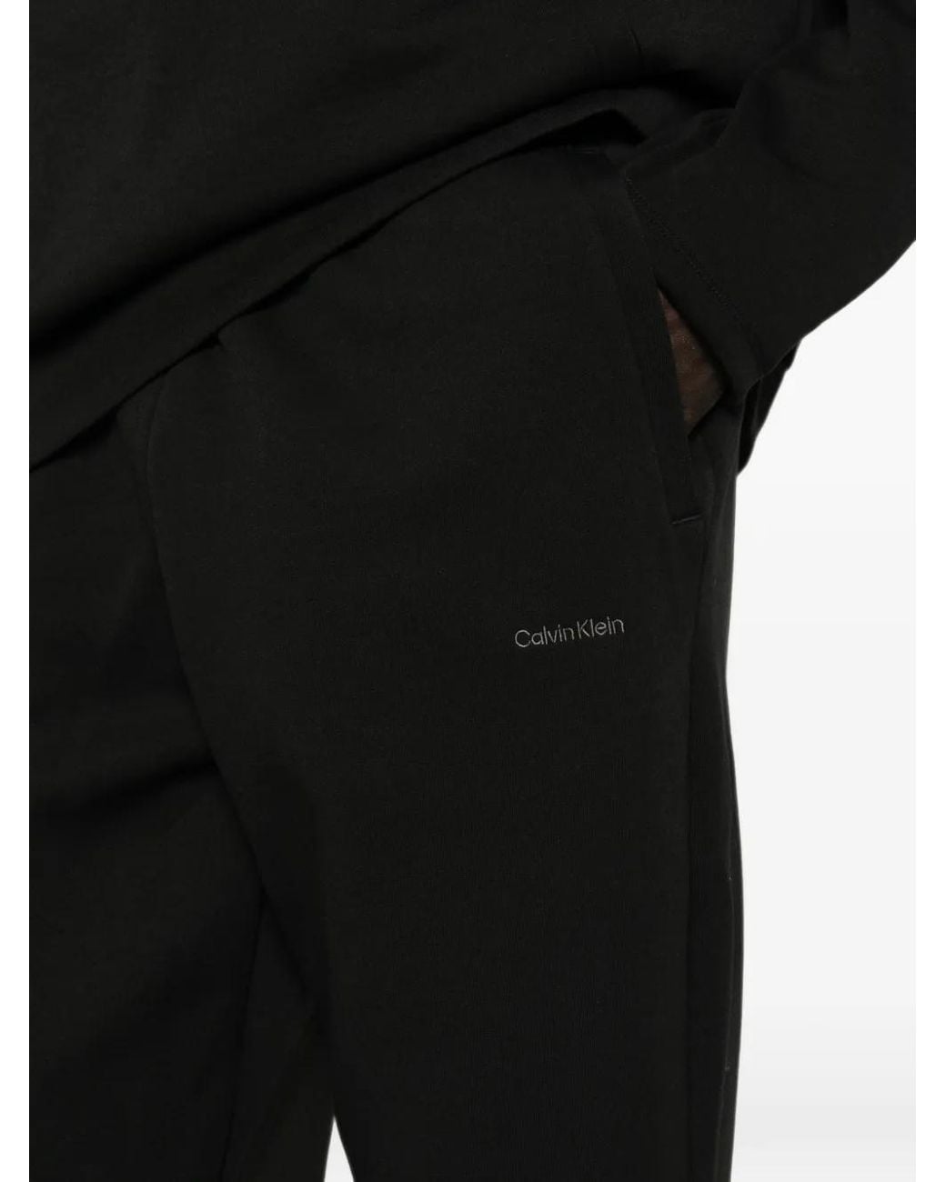 Calvin Klein Black Logo-Print Track Pants for men