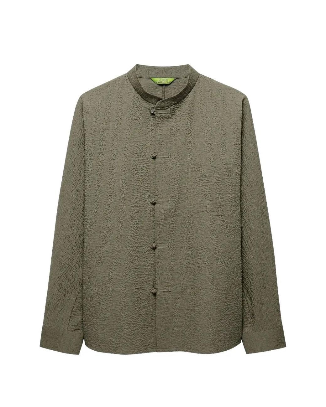 Shanghai Tang Green Chemise Tang En Seersucker for men