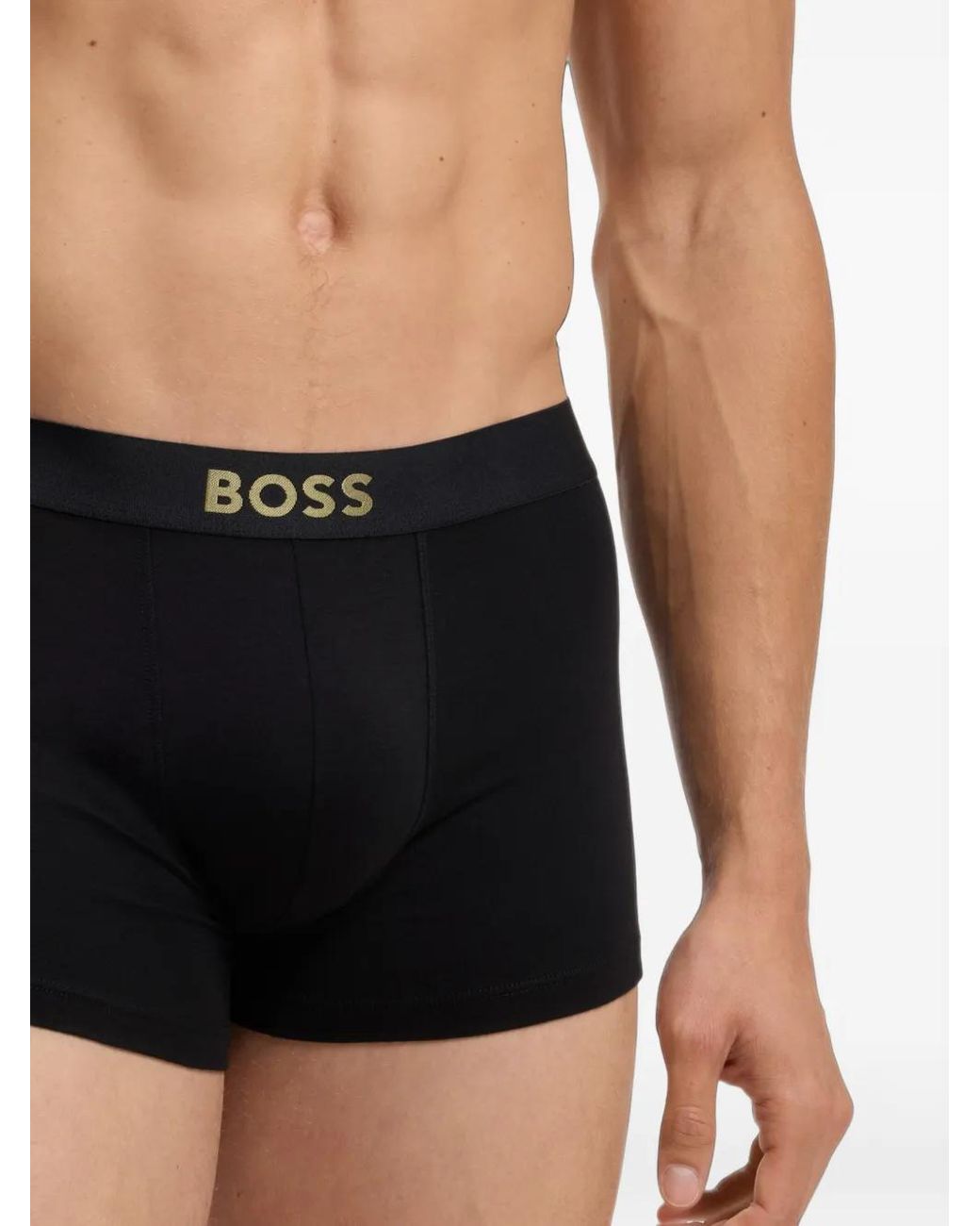 Boss Black Gift-Boxed Three-Pack Of Stretch-Cotton Trunks for men