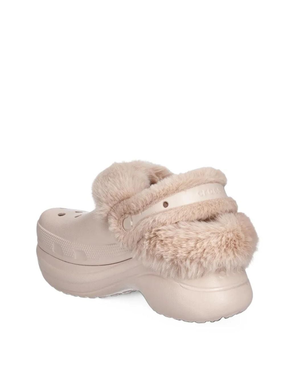 CROCSTM Natural Furry Clogs