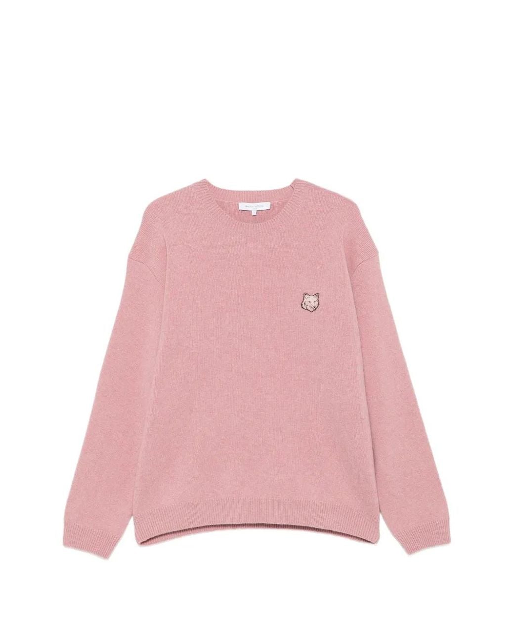 Maison Kitsuné Pullover Mit Fuchs-Patch in Pink für Herren