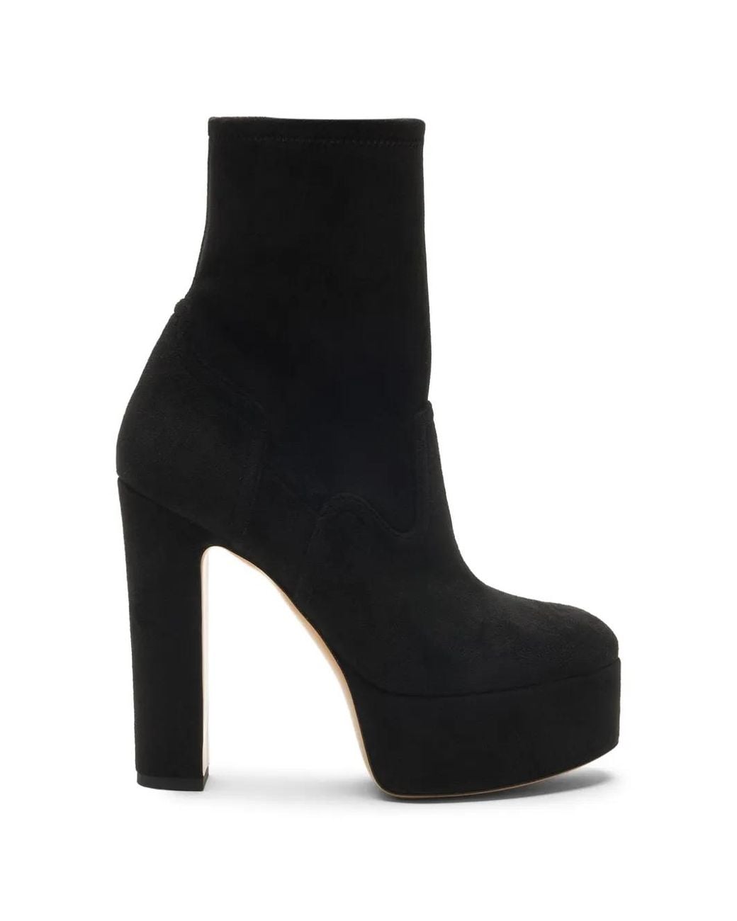 Casadei Black Patty Platform Ankle Boots