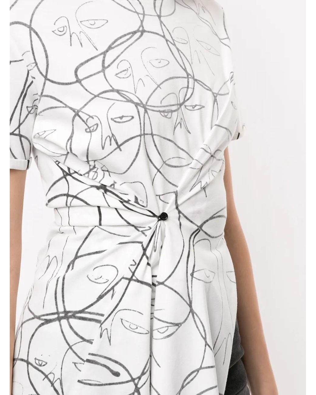 Haculla White One Of A Kind Asymmetric Top