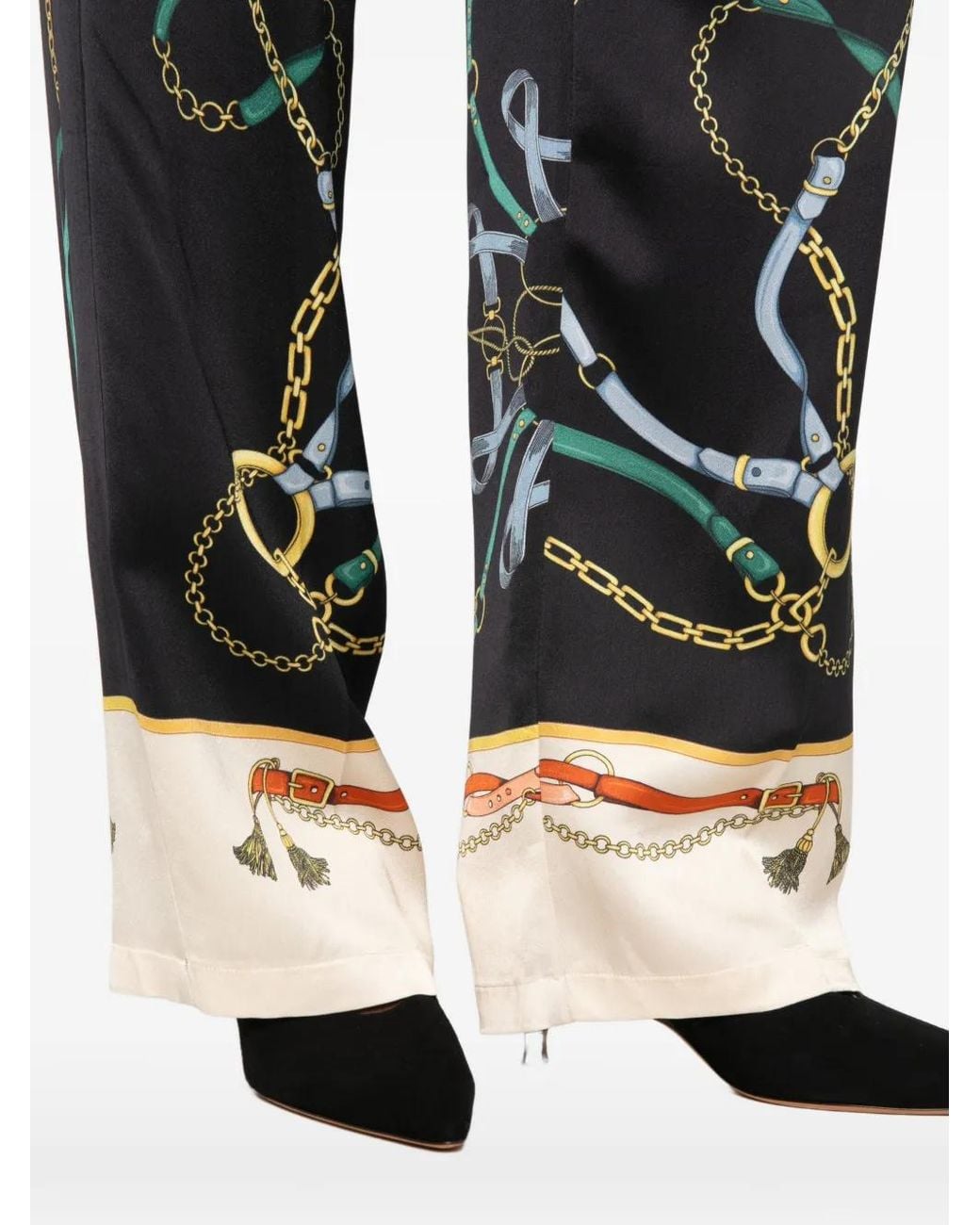 Forte_forte Black Chain-Print Trousers