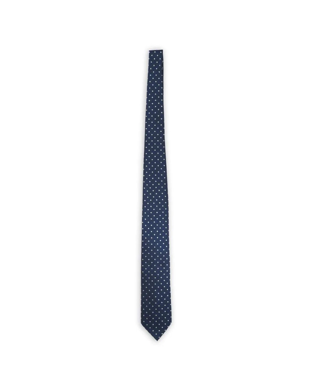 Tom Ford Blue Polka-Dot Silk Tie for men