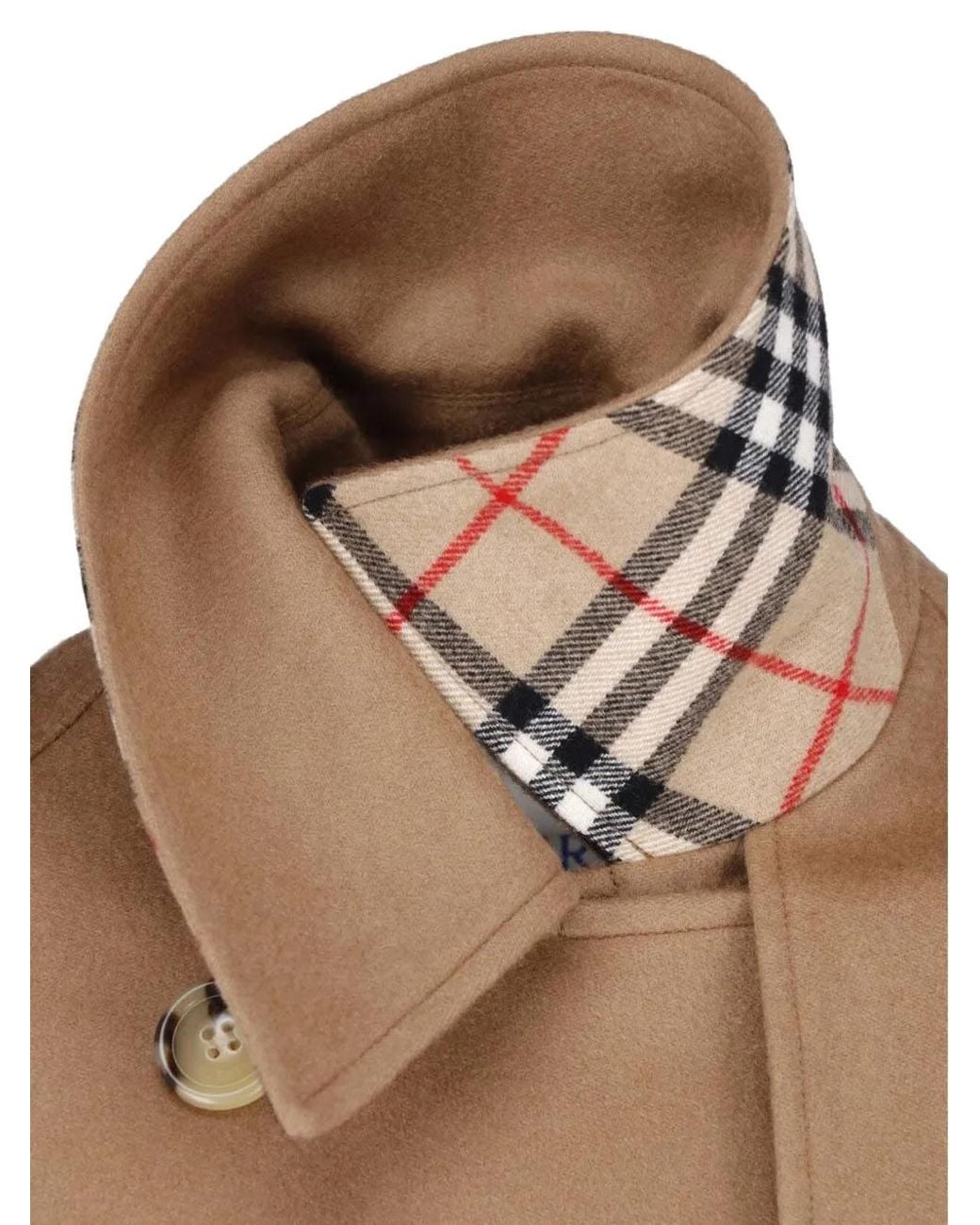 Burberry Natural Cropped Cashmere Mayfair Trench Jacket