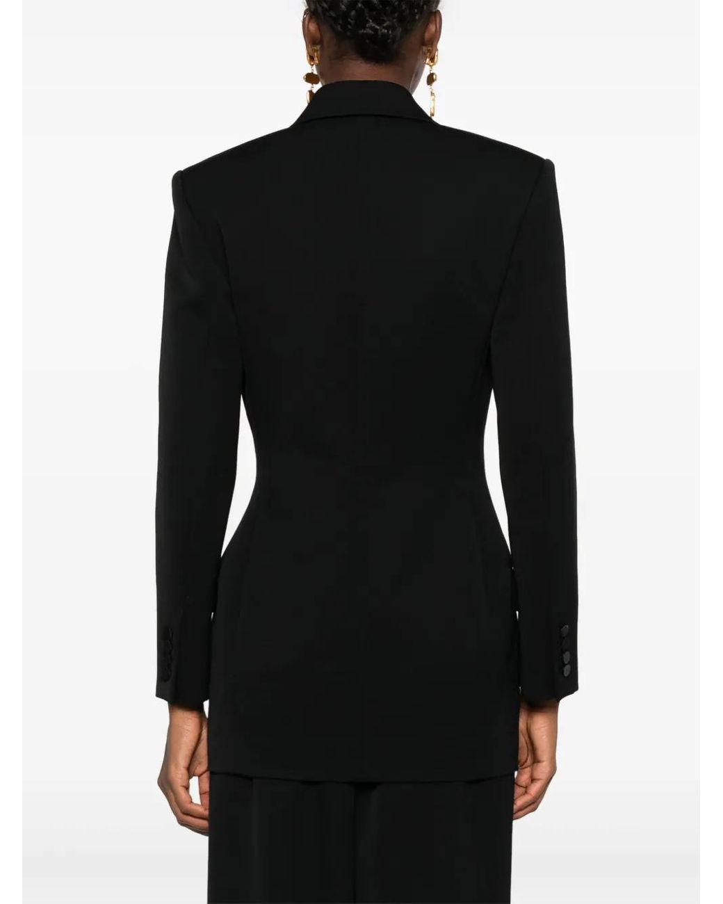 Saint Laurent Wollen Blazer in het Black