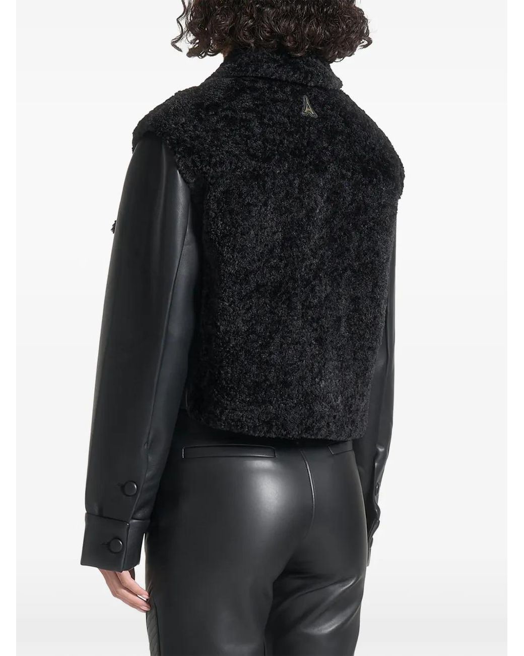 Manière De Voir Black Plush Jacket With Sleeves