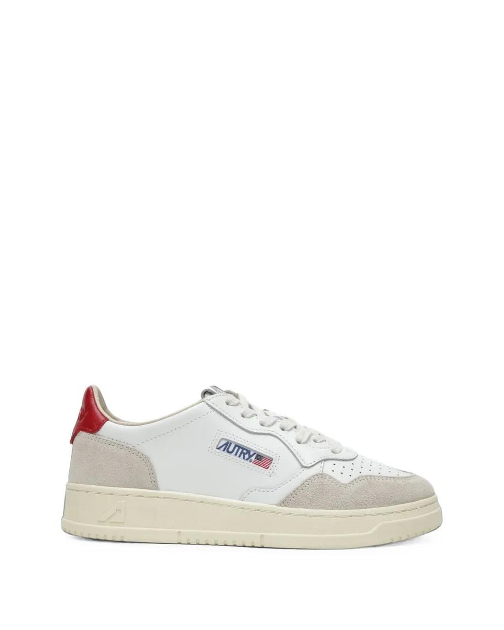 Autry White Medalist Panelled Leather Sneakers