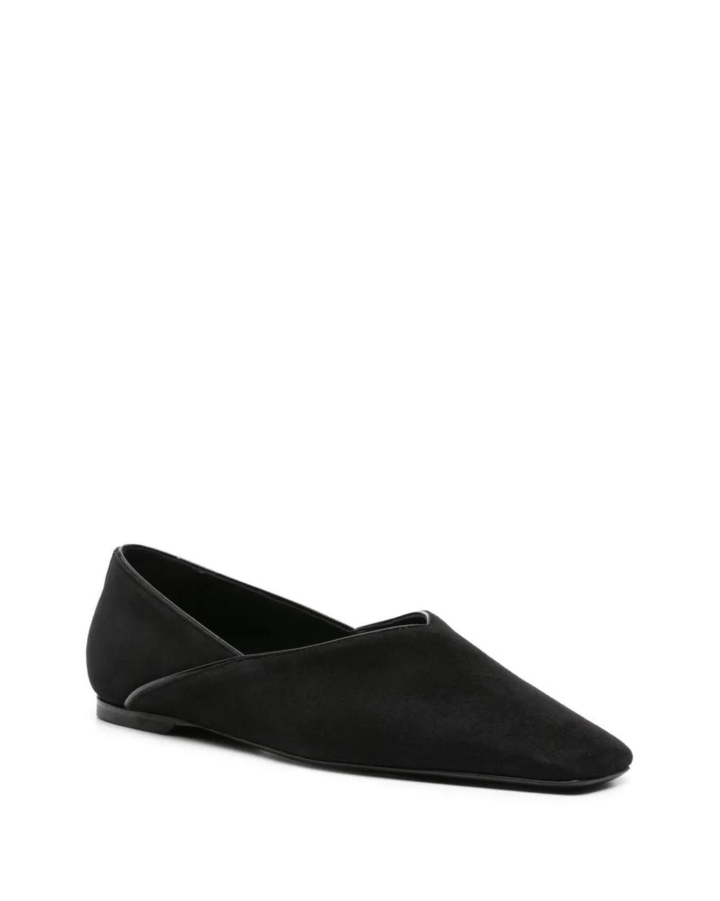 Totême  Black Suede Ballerina Flat