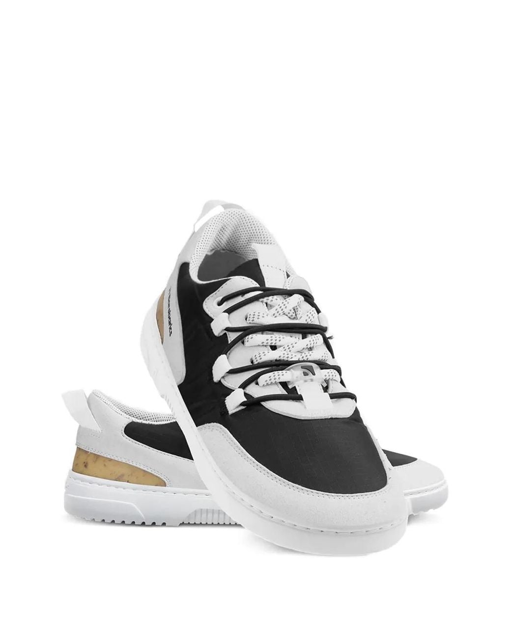 Barebarics White Panelled Sneakers