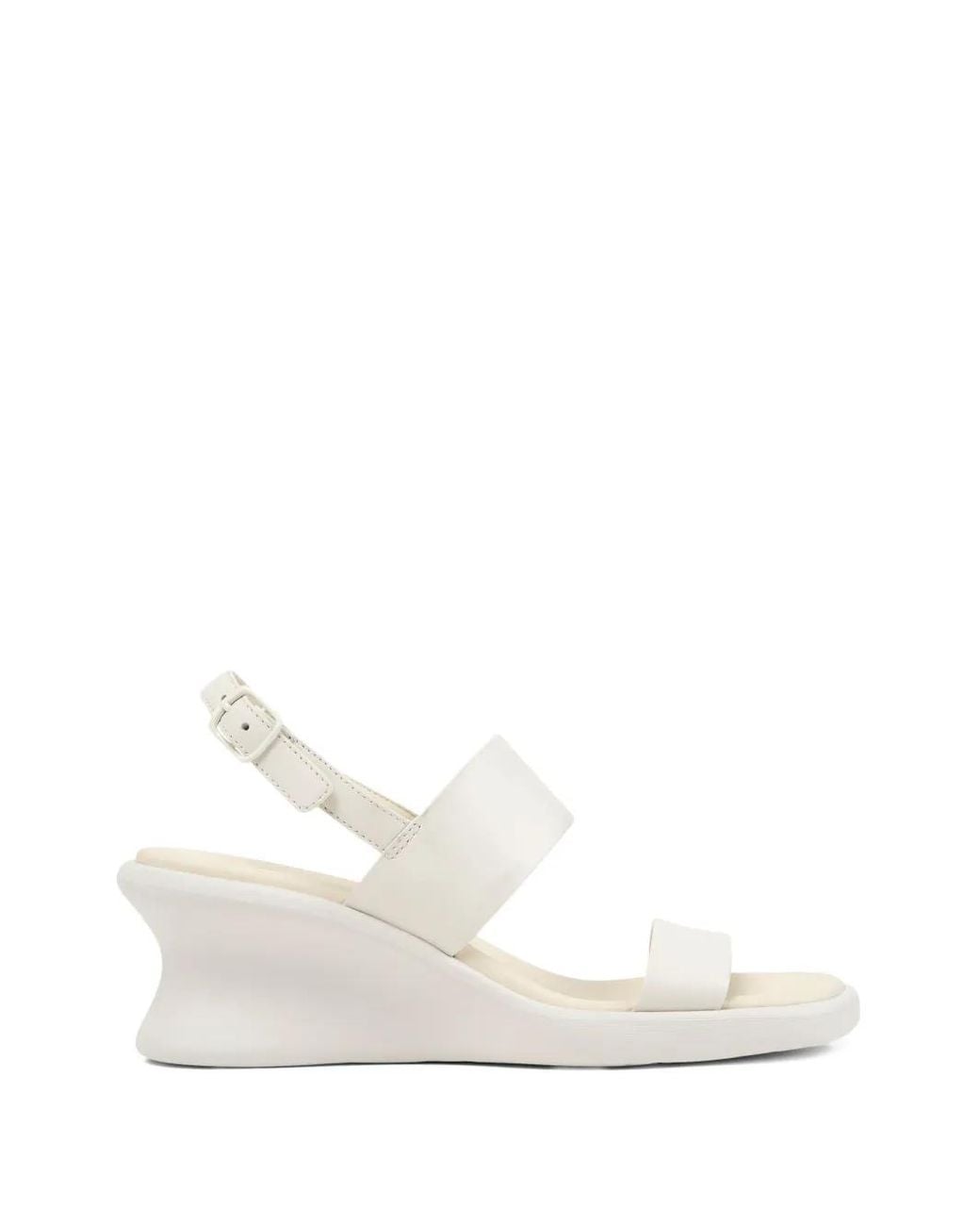 Camper White Louise Leather Sandals