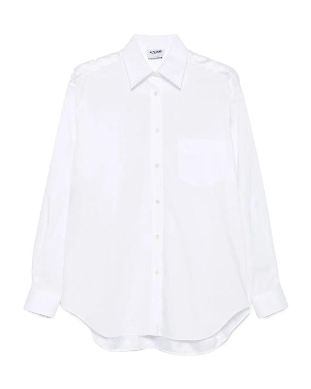 Moschino White Long-Sleeved Button-Up Shirt