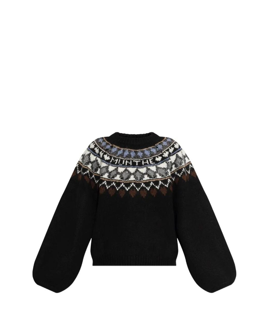 Munthe Black Vaffie Sequin-Embellished Sweater