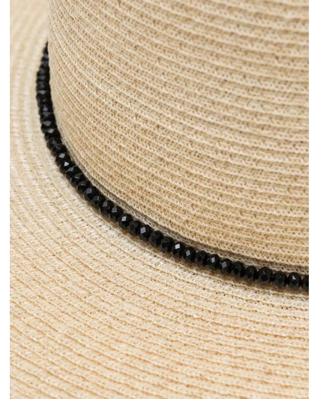 Undercover Natural Bead-Embellished Wide-Brim Hat for men