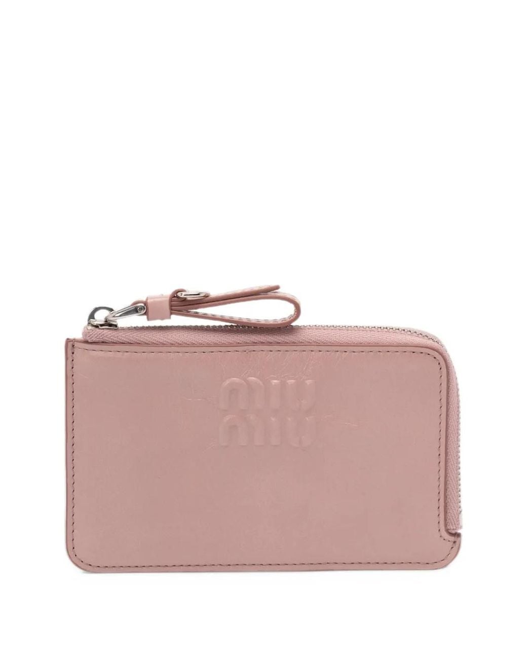 Miu Miu Pink Leather Card Holder