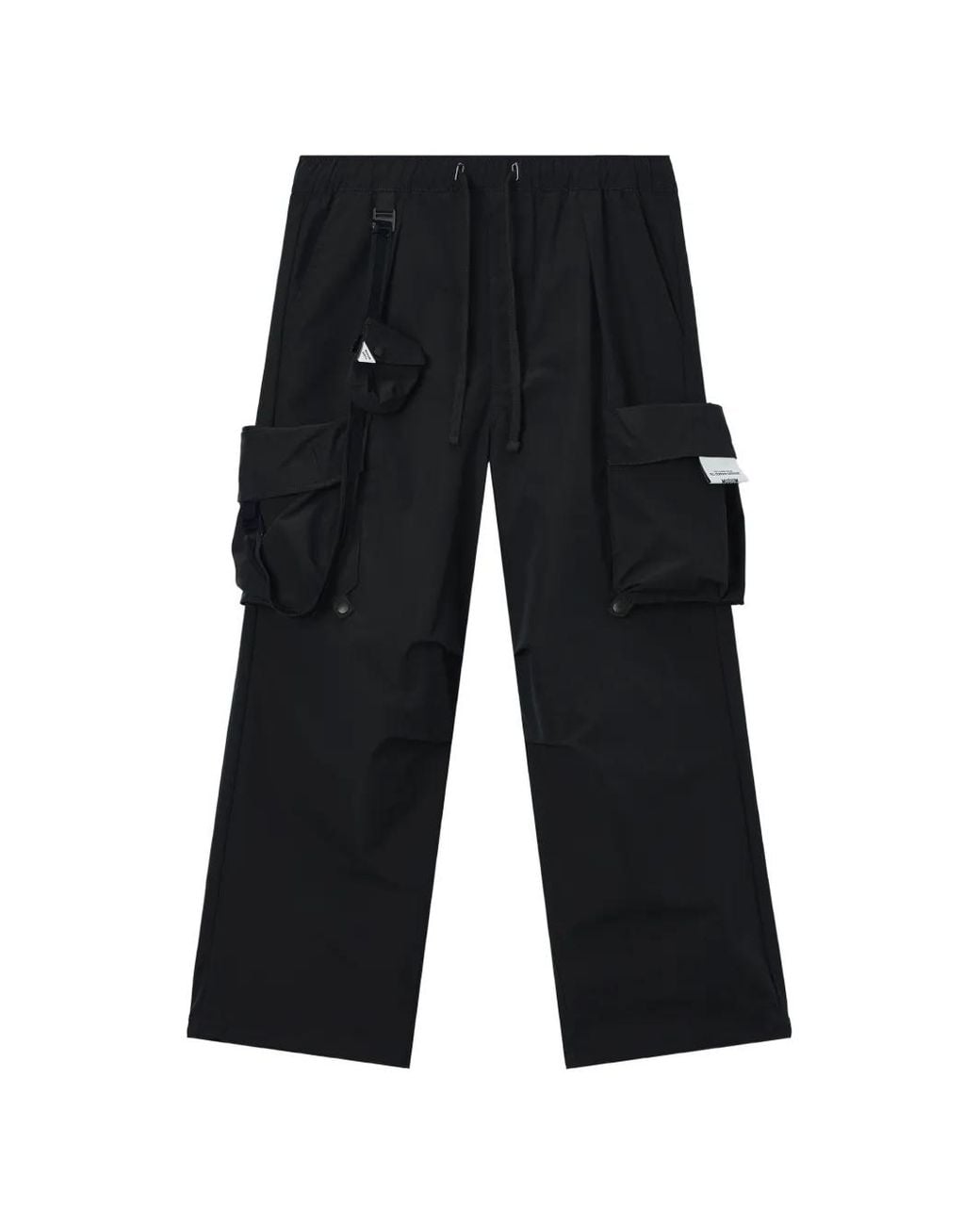 Musium Div. Black Logo-Patch Cargo Pants for men