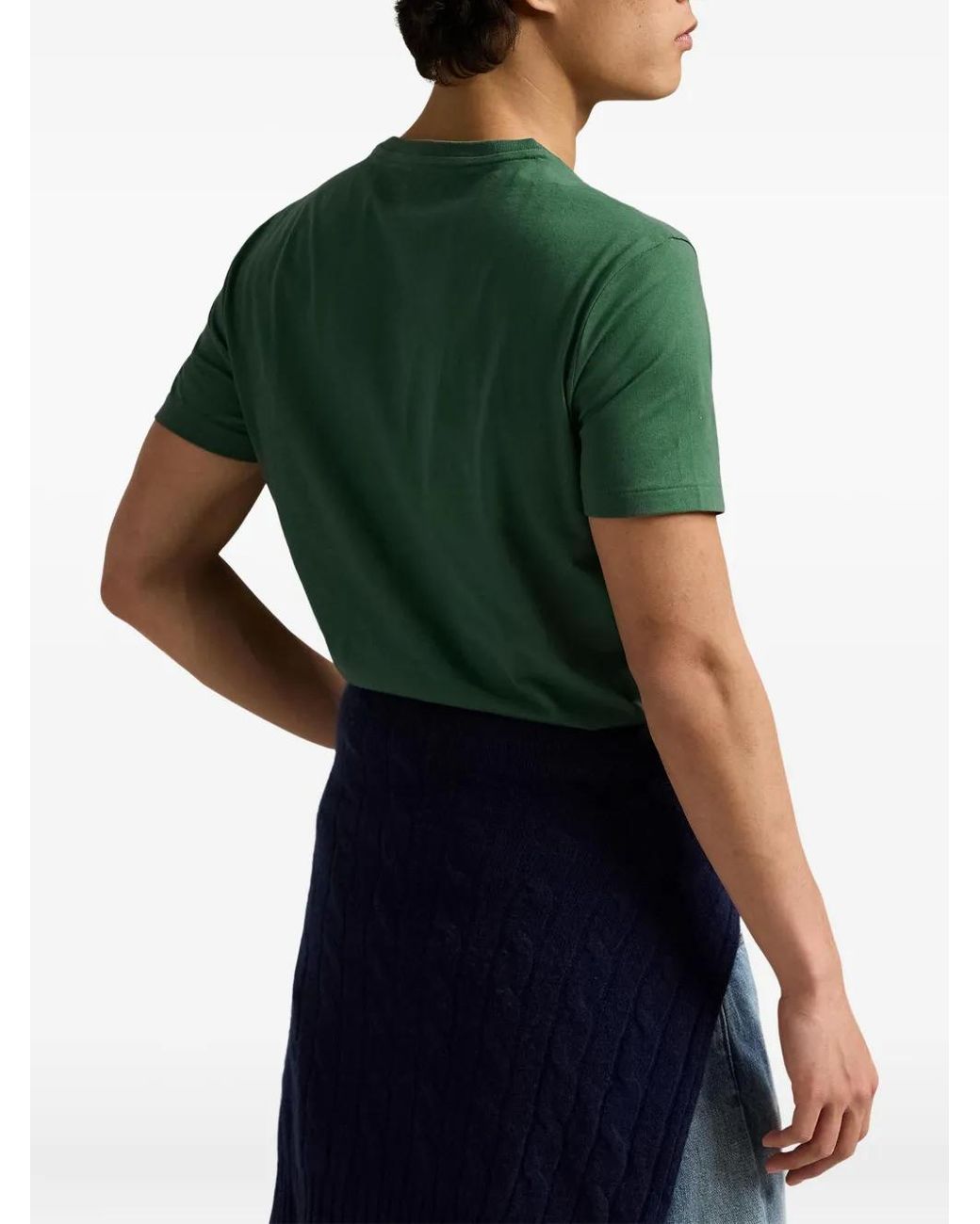 Polo Ralph Lauren Green Crewneck Embroidered Logo T-Shirt for men