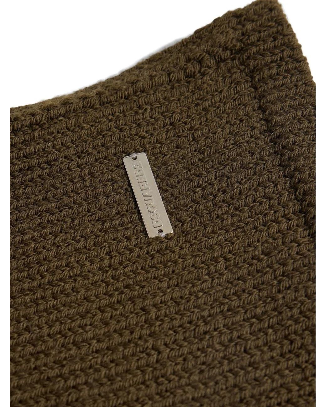 DSquared² Brown Après Ski High-Neck Knit Wool Vest for men