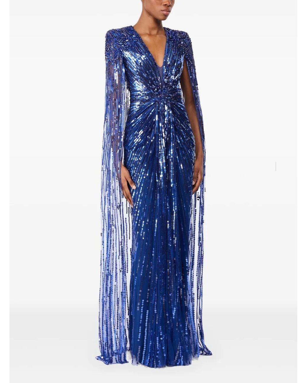Debenhams Jenny Packham Formal Dresses Jenny Packham Lotus Lady Embellished Cape Gown Grey FARFETCH CA Debenhams Jenny Packham Formal Dresses Jenny Packham Lotus Lady Embellished Cape Gown Grey FARFETCH CA