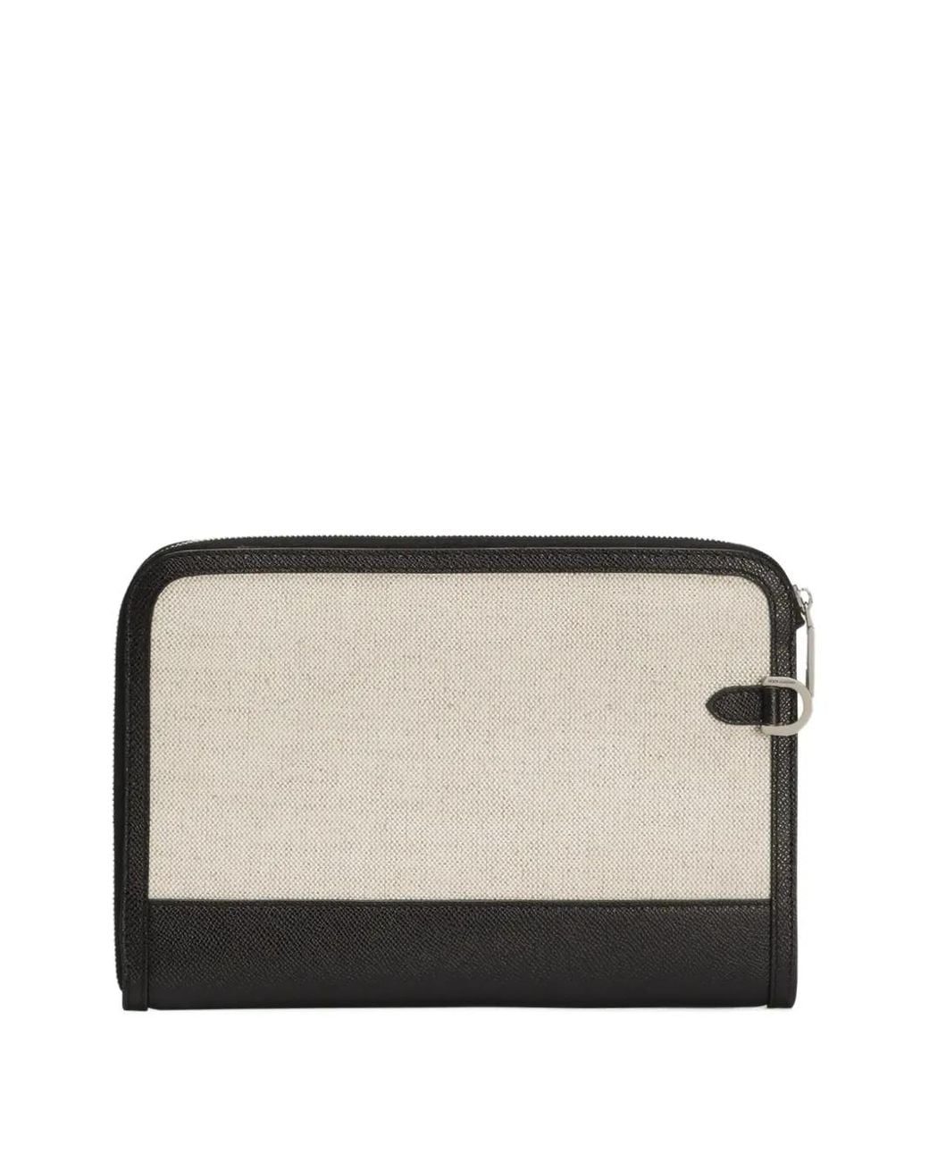 Dolce & Gabbana White Canvas Clutch Bag for men