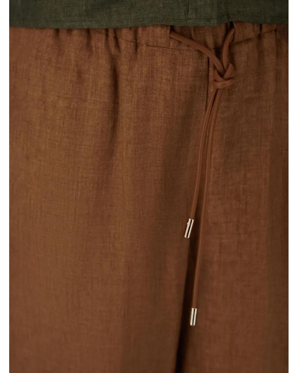 Herno Brown Pantalon À Lien De Resserrage