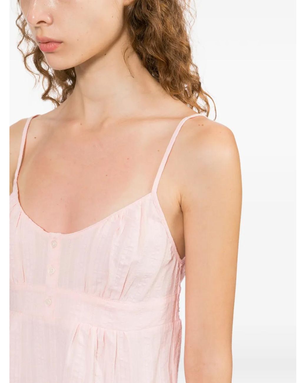 AAPE BY A BATHING AP Pink Ruched Camisole Top