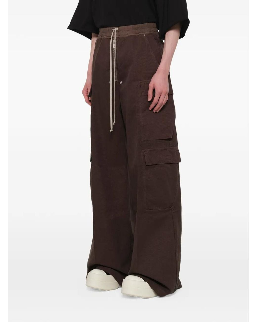 Rick Owens Brown Double Cargo Jumbo Belas Wide-Leg Pants for men